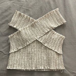 off- the- shoulder ribbed top